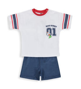 Civil Baby Bugs Bunny Baskılı 6-18 Ay Takım - Beyaz
