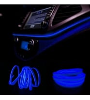 Araç Araba İçi Torpido Ledi Renkli ip Neon Led 2 Metre Mavi Neon