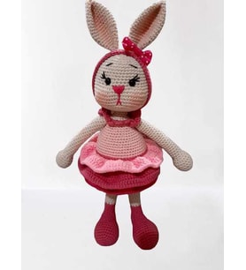 Şaşkın Tavşan Amigurumi Organik Oyuncak