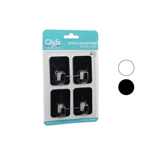 4PCS CLOUD ASKI NO-2 SİYAH - BEYAZ PLASTİK YAPIŞKANLI MONTAJ GO-53-vice 01154