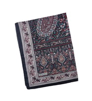 Mısırlı Eşarp Etnik Desenli Pamuklu Şal 75x190 cm (Siyah-Bordo)