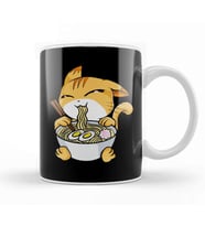 Kawaii Cat Ramen Bowl Funny Anime Noodles Kitty Kupa Bardak Porselen
