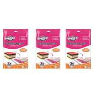 Vindex Vakumlu Giyisi Yastık Yorgan Saklama Torbası Poşeti Hurç - Jumbo - 73x130 Cm. - 3 Paket