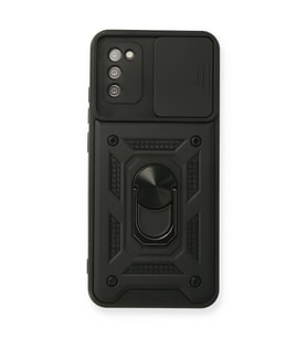 Galaxy A03S Kılıf Pars Lens Yüzüklü - Siyah