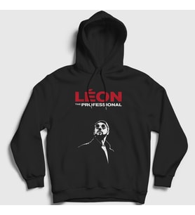 Presmono Unisex Siyah The Professional Film Leon Kapüşonlu Sweatshirt 247337tt