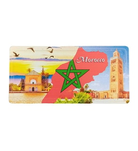 Fas Temalı Plaka Magnet (Karışık)