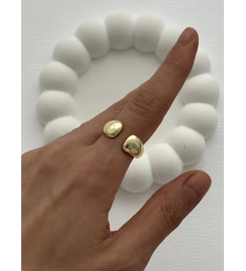 Özel Seri Pinterest Ayrık Damla Model Ayarlanabilir Gold Yüzük