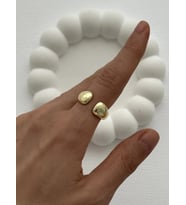 Özel Seri Pinterest Ayrık Damla Model Ayarlanabilir Gold Yüzük