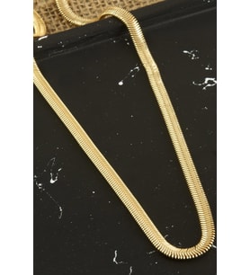 Kobra İtalyan Zincir Kolye 45 cm (Sarı)