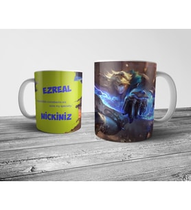 Pixxa  EZREAL İsimli Kişiye Özel Kupa Bardak (League of Legends,LOL)
