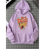 Unisex Gril Gang Baskılı Sweatshirt (Lila)
