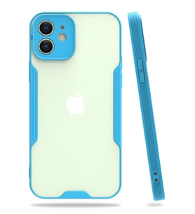 Durukar® iPhone 12 Kılıf Platin Silikon - Mavi