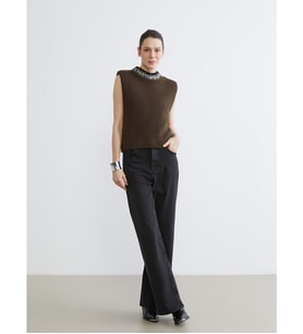 LCW ECO Siyah Wideleg Kadın Jean Pantolon
