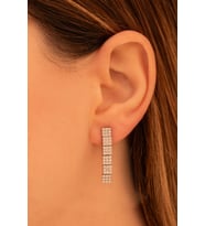 Kadın Gümüş Küpe - Zirkon Taşlı Paris 925 Ayar Gümüş Kadın Küpe 43646425432