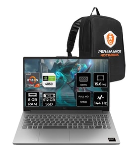 Lenovo Loq 15ARP10E Ryzen 7 7735HS RTX 4050 8GB RAM 512GB SSD 15.6" FHD 144Hz FreeDOS 83S0002YTRP302 Gaming Laptop + Per4 Çanta
