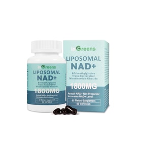 Liposomal NAD+ 1800 mg with Nicotinamide Riboside, Trans Resveratrol Cellular Energy - 60 Softgels