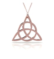 Triquetra Gümüş Kolye (Rose Gold Altın)