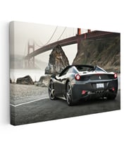 Kanvas Tablo Ferrari 458 Spider Köprü Manzarası Ferrari Tablosu Ev Ofis Duvar Dekoru