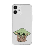 Iphone 12 Uyumlu Baby Yoda Tasarımlı Şeffaf Telefon Kılıfı