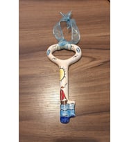 Loya Handmade - El Yapımı Çini "Şans Anahtarı- yelkenli"