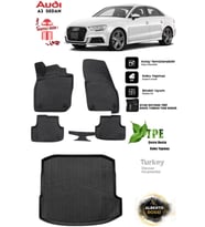 Audi A3 2019 Sedan Araca Özel 3D paspas ve 3d Bagaj Havuzu