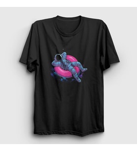 Presmono Unisex Siyah Pool Astronaut Space Astronot Uzay T-Shirt 283717tt