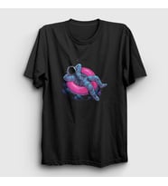 Presmono Unisex Siyah Pool Astronaut Space Astronot Uzay T-Shirt 283717tt