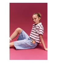 Defacto %100 Pamuk Cınnamoroll Beyaz Kız Çocuk Polo Yaka T-shirt H2682A8/WT34