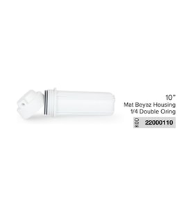 10” inch Su Arıtma Filtre Kabı Mat Beyaz Housing 1/4 Double Oring