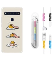 TCL 10L 10 Plus 10SE 20E 20SE 30SE L7 Kılıf Kablo Koruma Spiral Silikon Sweety Egg 1322