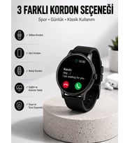 Akıllı Saat Sesli Görüşme Bluetooth Bağlantılı 3 Kordonlu Yeni Nesil