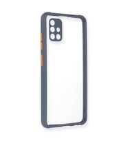 Galaxy A71 Kılıf Miami Şeffaf - Gri