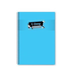 Düz 96 Yaprak Spiralli Defter A4 Boy Plastik Kapak (1 Adet ) (Açık Mavi)