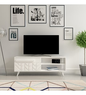 TV Ünitesi İtalya Beyaz 120 cm