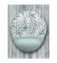 Su Yeşili Oval Bilek Destekli Mouse Pad