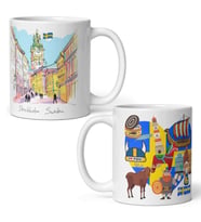 İsveç Kupa Bardak 2 Adet Seyahat Hatıra Sweden Mug (Karışık)