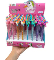 Unicorn Yumurtlayan Kurşun Kalem 48’li Kutu Renkli, Eğlenceli, Sürpriz Oyuncaklı Yazı Kalemi Seti Hediyelik Kalem Takımı