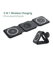 3in1 Iphone apple Watch Kablosuz Standlı Şarj Padi Wireless Dock (Siyah)