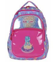 Kaukko Kids&Love Lila-Pembe Ananas Rugan İlkokul Sırt Çantası - Kız Çocuk