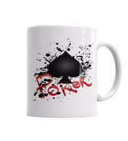 Poker Splatter Kupa Bardak Porselen