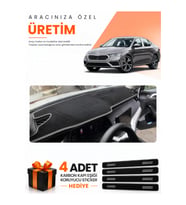 SKODA OCTAVİA (2020-2025) Uyumlu Torpido Koruma Örtüsü Oto Kılıfı - Siyah Gri