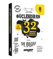 Ankara Yayıncılık 8. Sınıf Güçlendiren 32 Haftalık Dil Bilgisi Kazanım Denemeleri (Çok Renkli)
