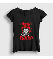 Presmono Kadın Siyah Yujiro Hanma Anime Baki T-Shirt 416141tt