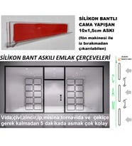 ETİKETLİK FİYATLIK - PORTATİF EMLAK VİTRİN ÇERÇEVE - SİLİKON BANT ASKILI 36 ADET