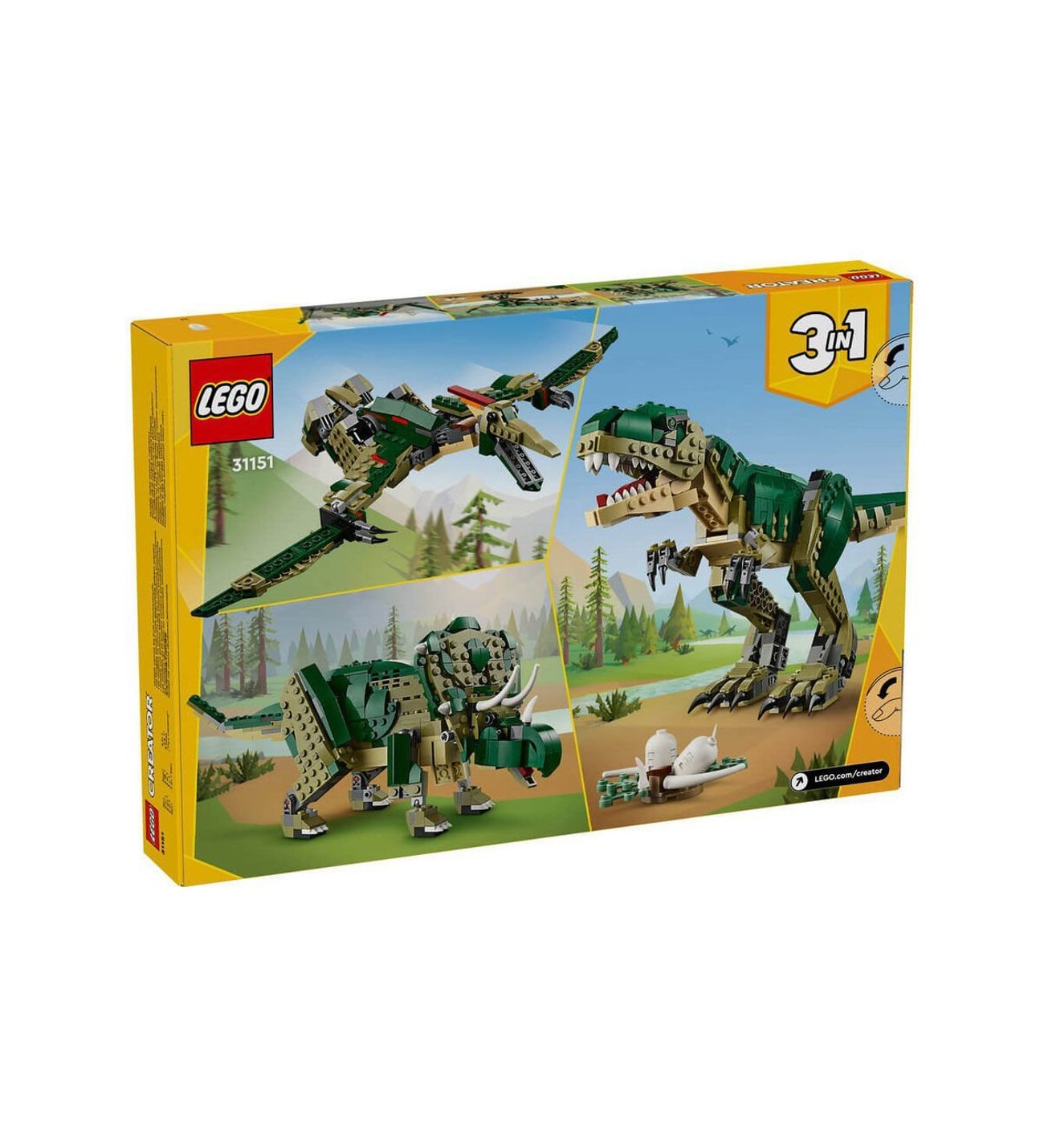 31151 Lego Creator 3ü1 arada T. rex 626 parça +9 yaş