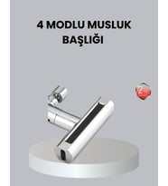 ABS Pirinç Alaşımlı Musluk Başlığı 4 Modlu 360° Dönebilen ve Ekonomik