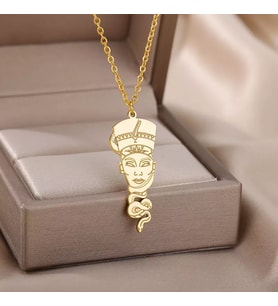 Altın Kaplama  Nefertiti Gümüş Kolye