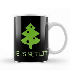 Yılbaşı Yeni Yıl KonseptliLets Get Lit Ugly Sweater Kupa Bardak Porselen