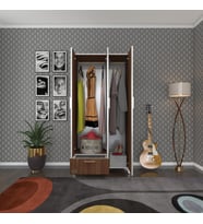 Kenzlife gardırop 3 kapaklı kapılı çekmeceli yasemin 168*80*42 cvz ayaklı gardolap dolap (Karışık)