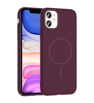 iPhone 11 Kılıf Magsafe Şarj Özellikli Ruby Sert Kılıf (Mürdüm)